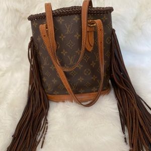Vintage fringed Authentic Louis Vuitton Bucket Bag